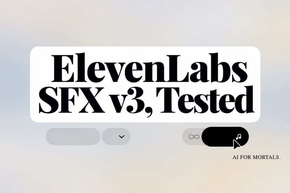 ElevenLabs SFX v3: Sound Effects From One Prompt, Tested