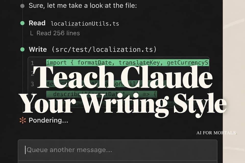 How to Teach Claude Your Writing Style From Your Own Edits