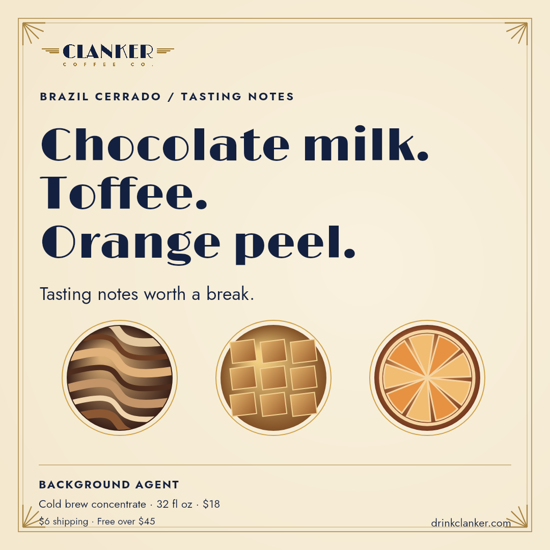Three good reasons: Background Agent tasting notes advertisement