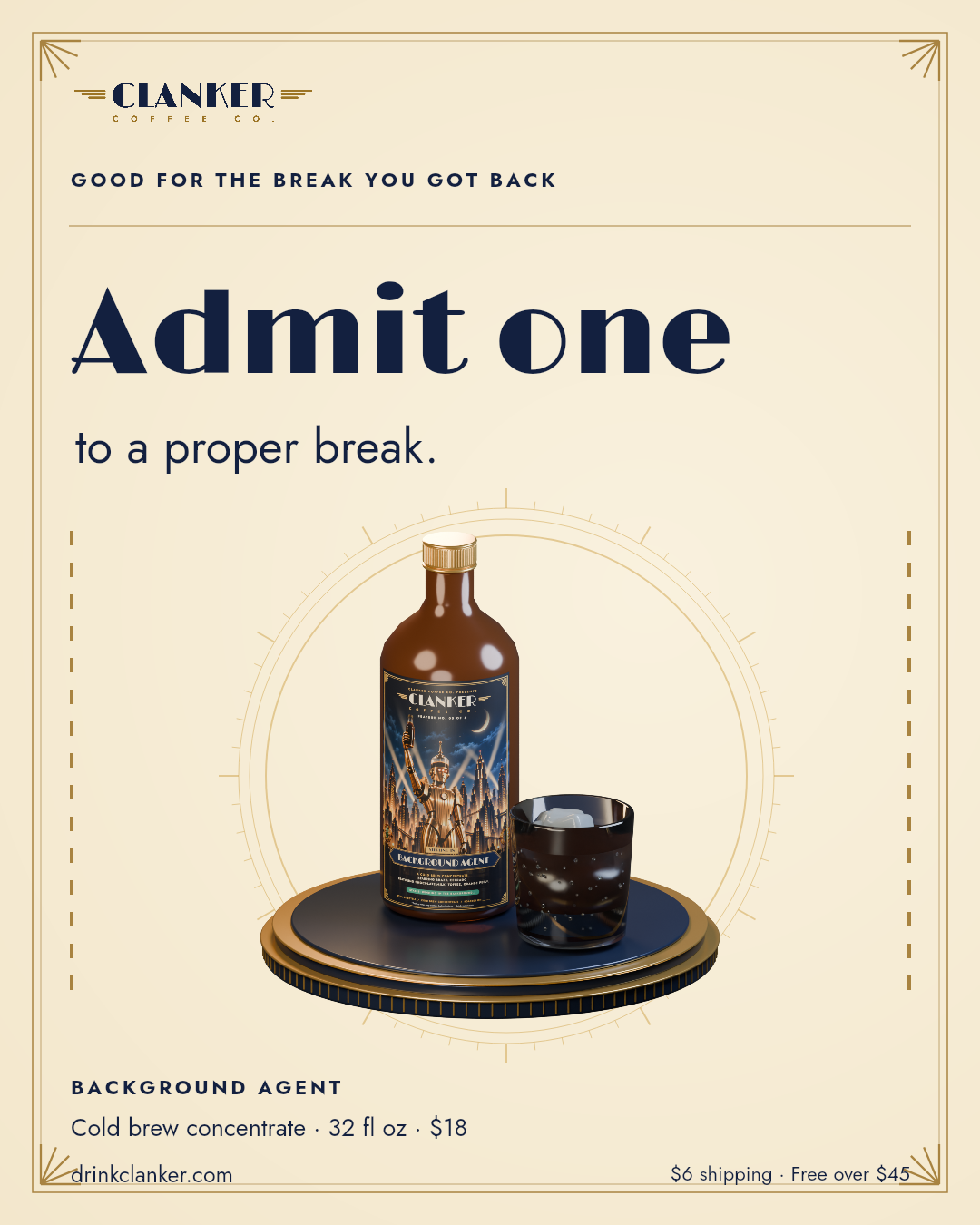 Admit one: Background Agent the reward advertisement