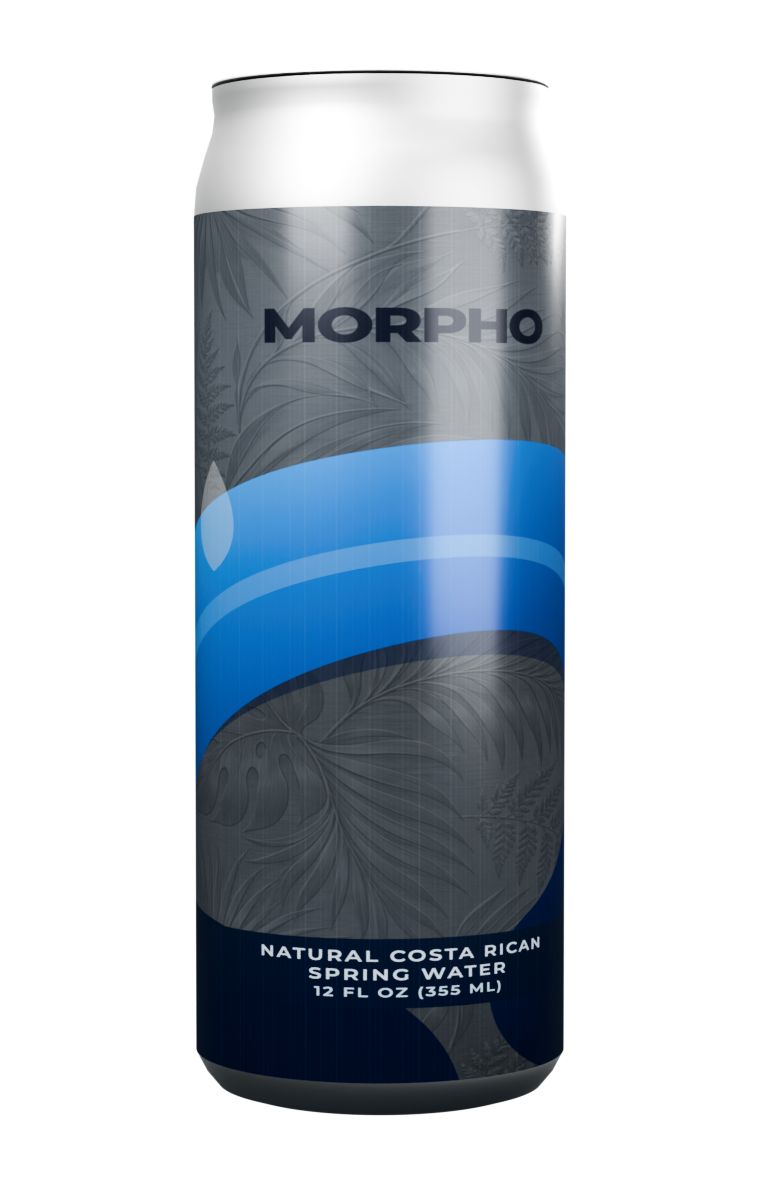 MORPHO sparkling spring water can