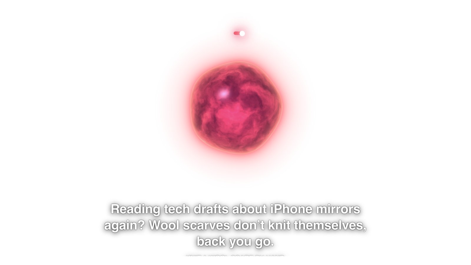 The focus orb nudging with a spoken line