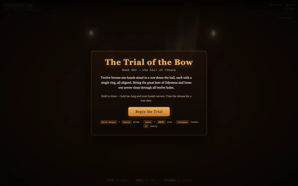 Archery game (axes): GLM 5.2 build