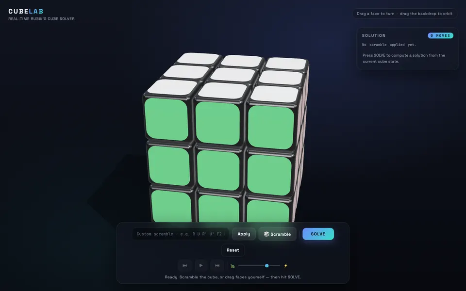 Browser Rubik's Cube solver: Fable 5 build