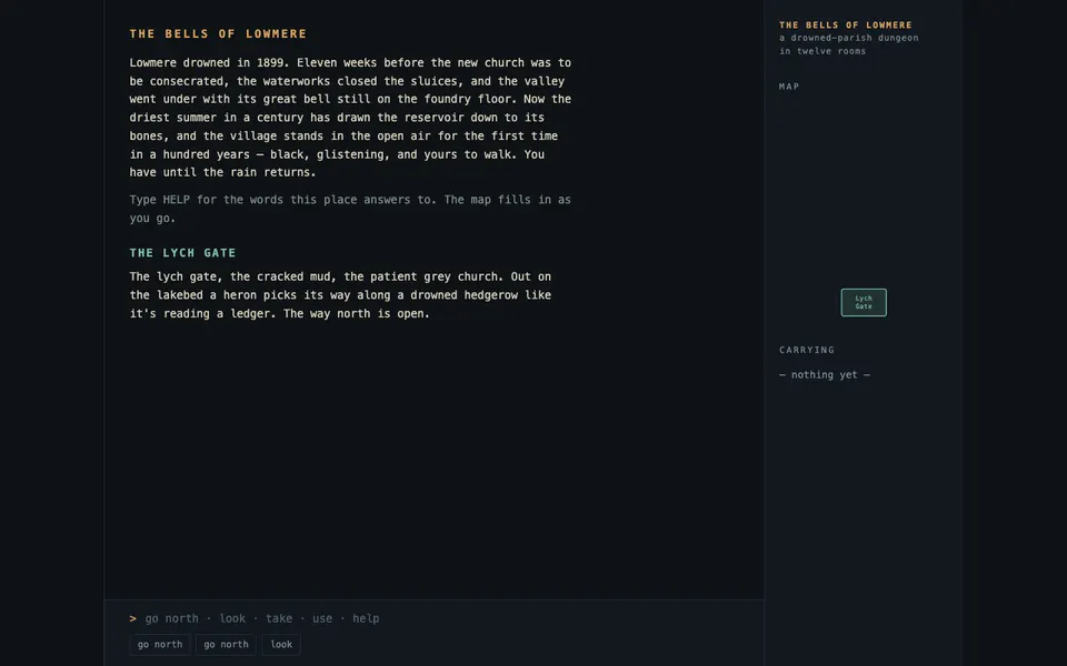 Text-adventure dungeon: Fable 5 build